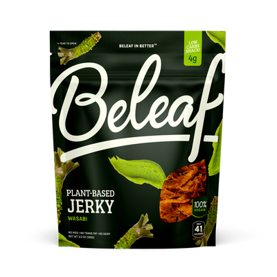 Beleaf Plant-based Wasabi Jerky, 3.5 Ounce