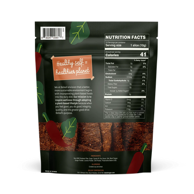 Beleaf Plant - based Spicy Jerky, 3.5 Ounce - Beleaf Vegan