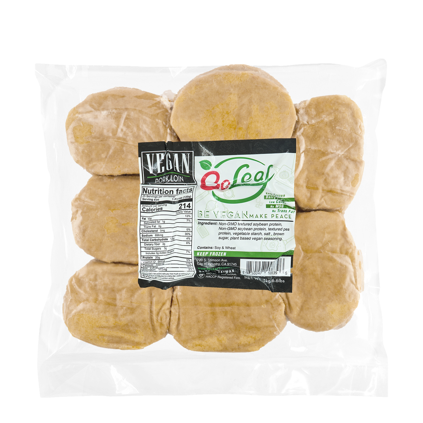 Beleaf Plant-Based Pork Loin - Foodservice