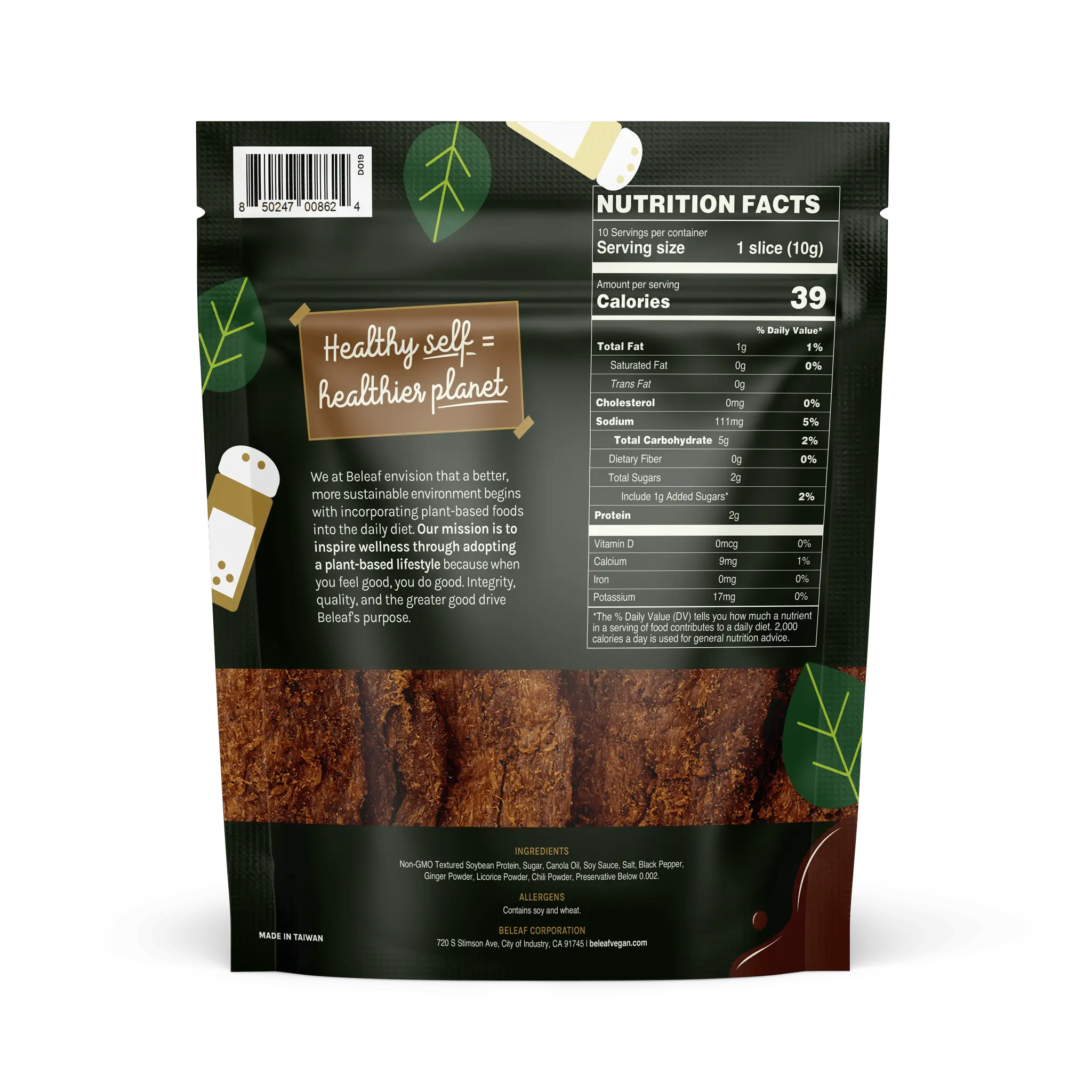Beleaf Plant-based Spicy Jerky, 3.5 Ounce – Beleaf Vegan