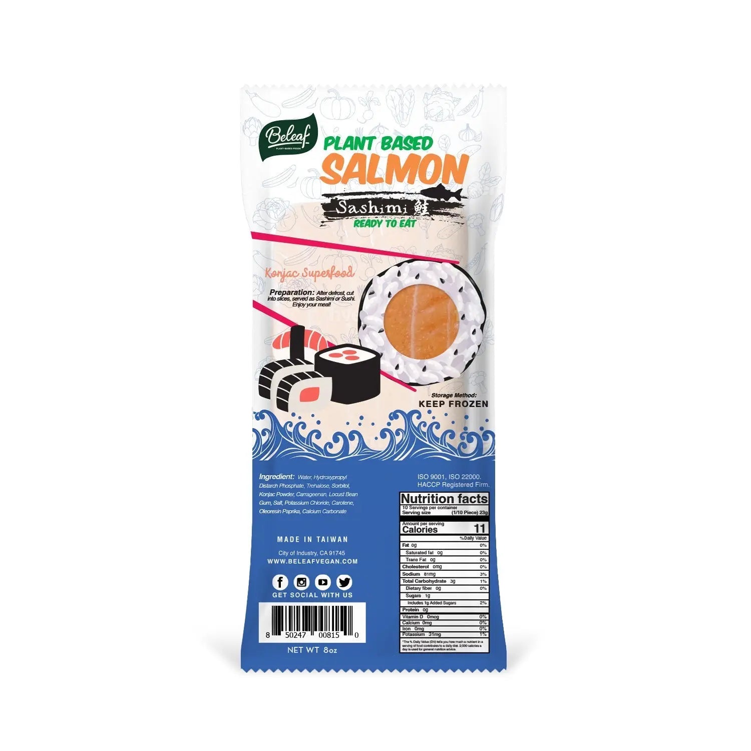 Beleaf Plant-Based Salmon Sashimi | Sustainable Seafood